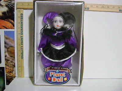 NIB VINTAGE 1997 MAKE BELIEVE LTD PIEROT DOLL Collectors Edition 12  Tall Doll • $29.95