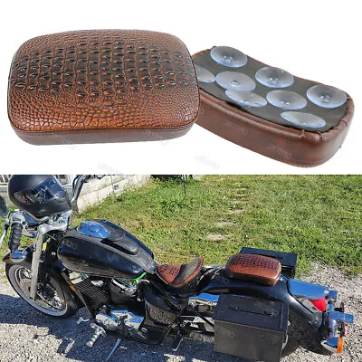 Alligator Motorcycle Rear Pillion Passenger Seat Pad 8 Suction Cups For Harley • $27.11