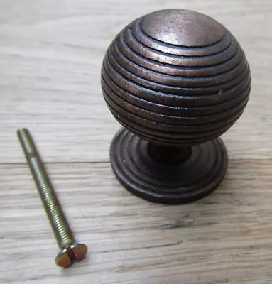 BEEHIVE  -Cast Iron Vintage Cabinet Antique Copper Pull Knobs • £5.99