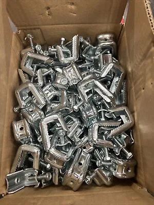 Box Of 100 1/4-20 Thread Steel Beam Clamps New • $90