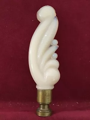 VINTAGE ALADDIN LAMP FINIAL ALACITE ART DECO GLASS Scroll Plume Feather Shape • $35