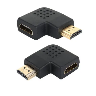 $2.29 • Buy 90 Degree Left Right Angle Male To Female Adapter Cable Connector HDMI HDTV