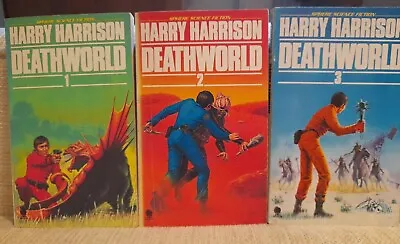 £6.50 • Buy Deathworld Trilogy - Harry Harrison - 1982 Vintage Sphere Science Fiction - Vgc