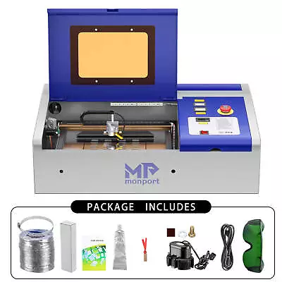 MONPORT 40W CO2 Laser Engraver Marker LightBurn 8x12in K40+ For DIY Home Office • $449