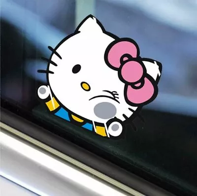 Cute Hello Kitty Breaking Window Car Decal Car Sticker - 1pc • $5.99