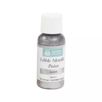 Edible Food Colouring SK Designer Silver Effect Paint 15ml Cake Decorating • £5