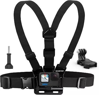 Sametop Chest Mount Strap Harness Chesty Body Mount Compatible With Gopro Her... • $34.04