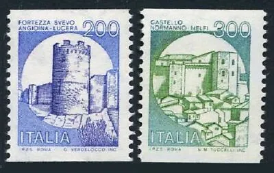 Italy 1481-1482MNH.Mi 1776-77.Castles 1981.AngioinaLucera;Norman Castle Melfi • $3
