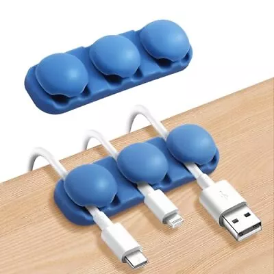 Multipurpose Cable Manager Clip Blue Self Adhesive Cord Holder Cable Clips  • $6.81