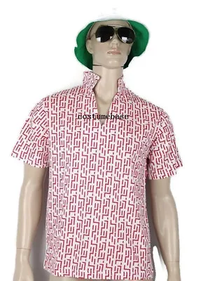 Fear And Loathing In Las Vegas Raoul Duke RED PATTERN SHIRT HAT GLASSES Costume • $45.90