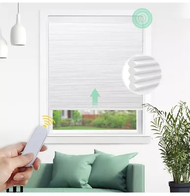 Allesin Motorized Cellular Shades For Window With Remote Light Filtering Smart • $35.53