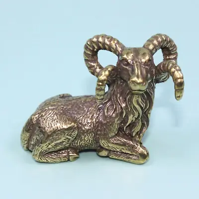 Solid Brass Goat Figurine Statue Animal Figurines Toys House Desktop Decoration • $21.99