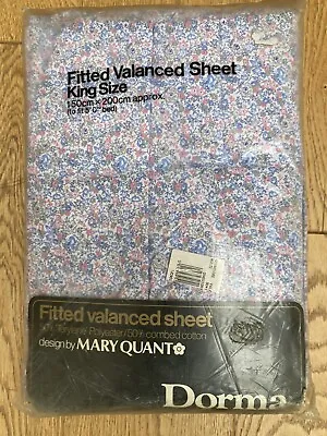 Vintage Mary Quant For Dorma Cavendish King Size Fitted Valance Sheet Brand New • £19.99