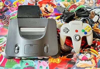 *AUTHENTIC* Nintendo 64 N64 Gray Black Console System *REGION FREE* Original OEM • $89.99