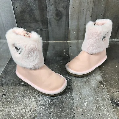 Michael Kors Boots Margot Detroit Blush Pink Fur Top Zip Toddler/Child Size 7 7C • $22.49