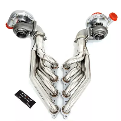 T4 AR.80/.96 Turbos Twin+Exhaust Manifold+Elbows Set For LS1 LS2 LS3 LS6 LSX V8 • $770.79