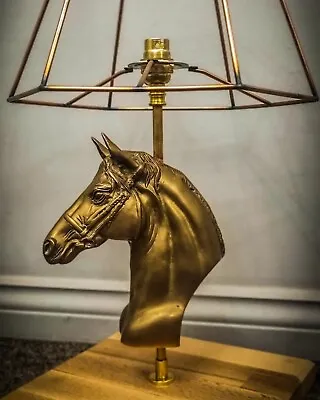 🐎 Vintage Style Solid Horse Bust Lamp. Hand Made Equestrian Lovers Lamp 💡  • £164.99