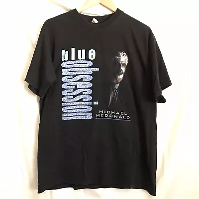 Vintage Michael Mcdonald T Shirt Blue Obsession XL 2000 • $125