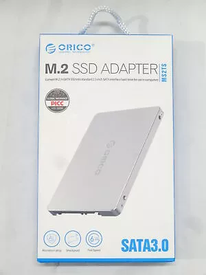 Orico MS2TS M.2 NGFF MSATA SSD Adapter 2.5  SATA 3.0 6Gbps Grey Aluminum Case • $13.99