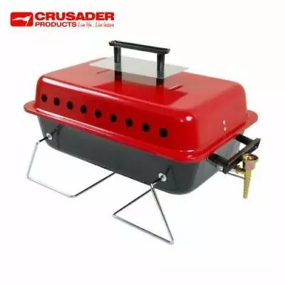 Crusader Portable Table Top Gas Barbeque BBQ With Lava Rocks Caravan Camping • £35.95