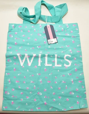 £5.99 • Buy Jack Wills Turquoise Blue Tote Shopping Beach Bag BNWT