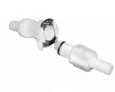 Fuel Gas Line Quick Connect Disconnect 1/4 Motorcycle Atv Dual Shut Off White • $12.95