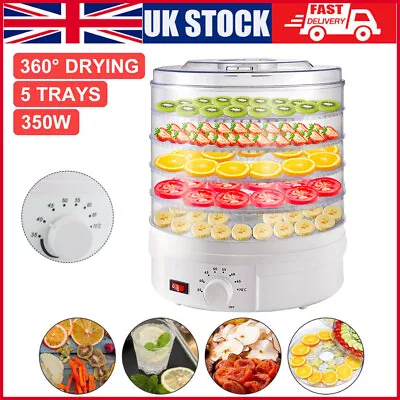 350W 5 Tray Mini Electric Food Dehydrator Fruit Dryer Veg Preserver Machine New • £16.63