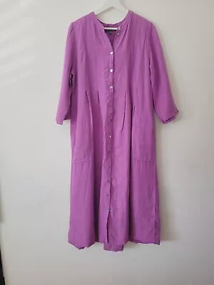 Sahara Lilac Linen Oversized Dress SZ M • £55