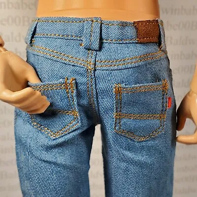 N30 (c)~ Bottom ~ Fits Buff Made To Move Ken Doll Light Blue Pocket Jeans Pants • $14.97