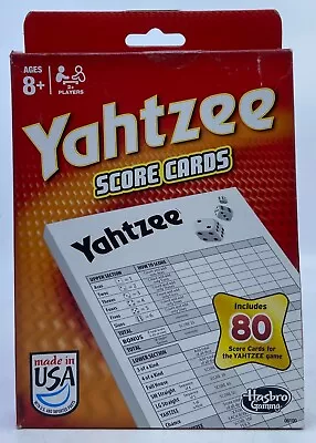 New Genuine Hasbro Gaming Yahtzee Score Cards 1 Pad W/ 80 Sheets • $9.49