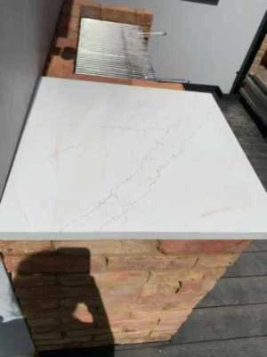 £0.99 • Buy Quartz Kitchen Utility Room Worktop Surfaces,Outdoor –White With Grey Marbling