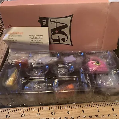 $50 • Buy American Girl Miniature PETITE BOUTIQUE HIP HANDBAGS PERFUME AG Mini ILLUMA ROOM