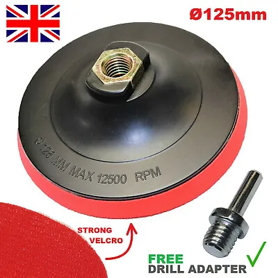 £5.79 • Buy Loop Backing Pad Angle Grinder M14 & 125mm Hook & Drill Attachment For Sand Disc