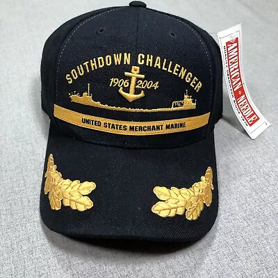Southdown Challenger Merchant Marine Vintage Adjustable Strap Hat Cap Black • $19.95