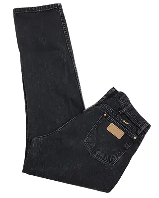 Vintage Wrangler 13MWZ Pro Rodeo Black Denim Western Cowboy Jeans Men 36x32 • $22