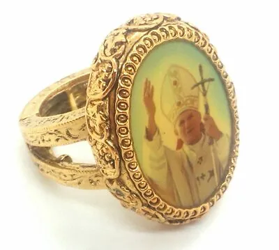 Vatican Collection Gold-plated Pope John Paul One Size Fits All Ring $28 Tag • $16.99