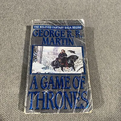 A Game Of Thrones George R.R. Martin Paperback 1997 Bantam Jon Snow Cover Art • $10