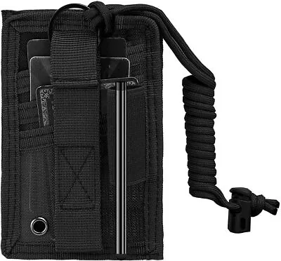 Tactical ID Card Holder Organizer With Neck Lanyard Hook&Loop Patch Badge Holder • $10.79