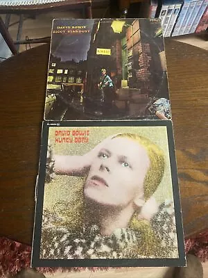 X2 David Bowie LP’s/Records/Vinyl - Hunky Dory (Portuguese Pressing) & Ziggy • £35