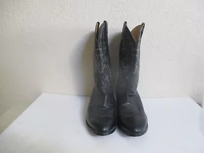 Dan Post Black Leather Western Cowboy Boots Men's Size 16 EW (extra Wide?) • $50