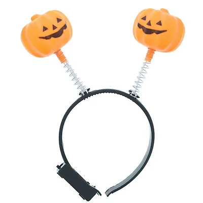 Halloween Flashing Light Up Band Pumpkin Head Bopper Fancy Dress Accessories UK • £6.96