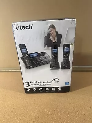 VTech DS6251-3 DECT 6.0 2-line Cordless Digital Answering System With Call Block • $89.99