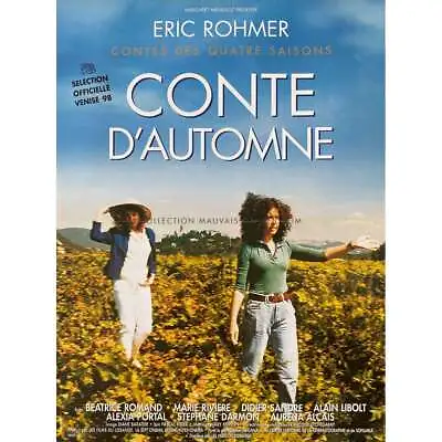 AUTUMN TALES Movie Poster  - 15x21 In. - 1998 - Eric Rohmer Marie Rivière • $42.99