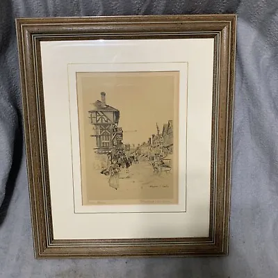 Marjorie C Bates Print Of Tudor House Stratford On Avon Framed • £18
