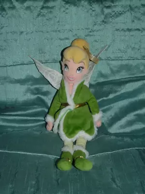 Disney Store Tinkerbell Fairy Green Dress & Coat  Mini 12  Plush Soft Doll Toy X • £5.99