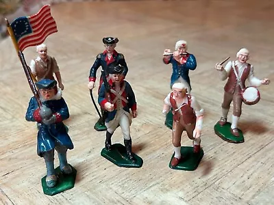 Lot Of 7 Vintage Marx Warriors Of The World Amer Revo War Figs W/washington • $9.99