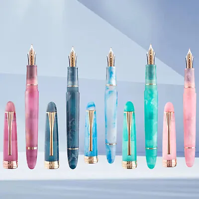 New Kaigelu 356 Resin Fountain Pen 0.4-0.7mm Long Knife NMF Nib Writting Giftwf • $22.79