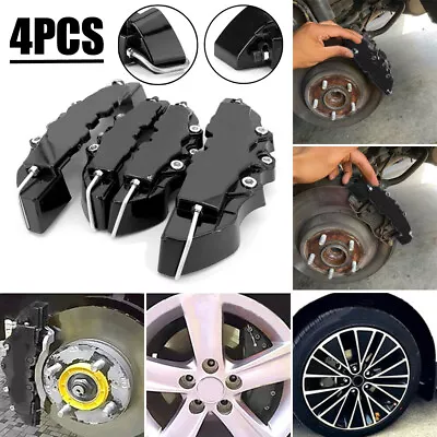 $25.55 • Buy 4Pcs 3D Style Car Disc Brake Caliper Cover Parts Front+Rear Brake Accessories