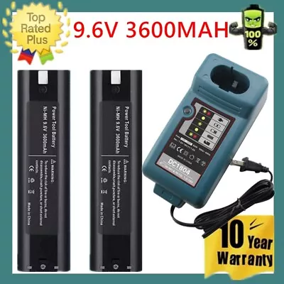 2Pack For MAKITA 9.6VOLT Battery / Charger 9000 9001 632007-4 191681-2 9033 910 • $17