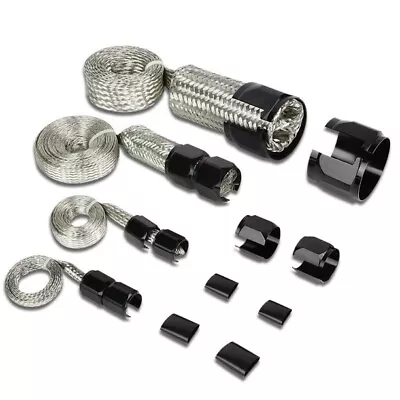 $36.79 • Buy Radiator Hose Sleeving Kit Stainless Steel Vacuum Line Fuel Line Heater Black